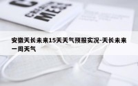 安徽天长未来15天天气预报实况-天长未来一周天气