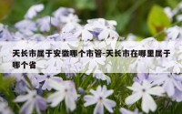 天长市属于安徽哪个市管-天长市在哪里属于哪个省