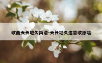 歌曲天长地久简谱-天长地久这首歌原唱