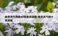 南京天气预报40天查询当地-南京天气四十天预报
