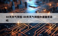 40天天气预报-40天天气预报的准确率高吗