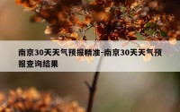 南京30天天气预报精准-南京30天天气预报查询结果