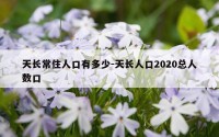 天长常住人口有多少-天长人口2020总人数口