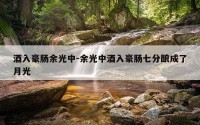 酒入豪肠余光中-余光中酒入豪肠七分酿成了月光
