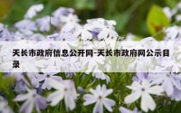 天长市政府信息公开网-天长市政府网公示目录