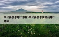 天长县属于哪个市区-天长县属于安徽的哪个地区