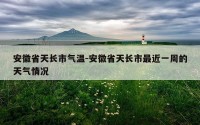 安徽省天长市气温-安徽省天长市最近一周的天气情况