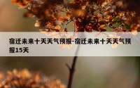宿迁未来十天天气预报-宿迁未来十天天气预报15天