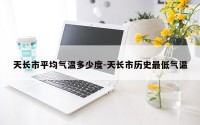 天长市平均气温多少度-天长市历史最低气温