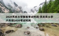 2020天长小学期末考试时间-天长市小学六年级2020考试时间