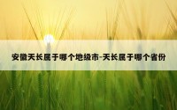 安徽天长属于哪个地级市-天长属于哪个省份